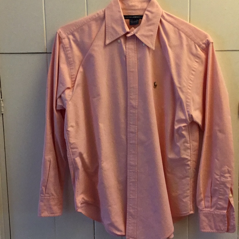 Pink button down shirt